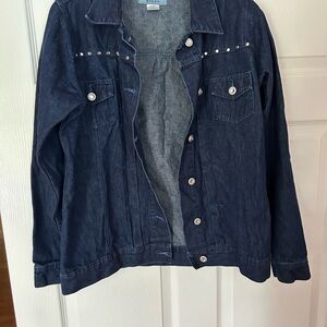 Wrangler Blues Jacket Size Large With Rhinestones
